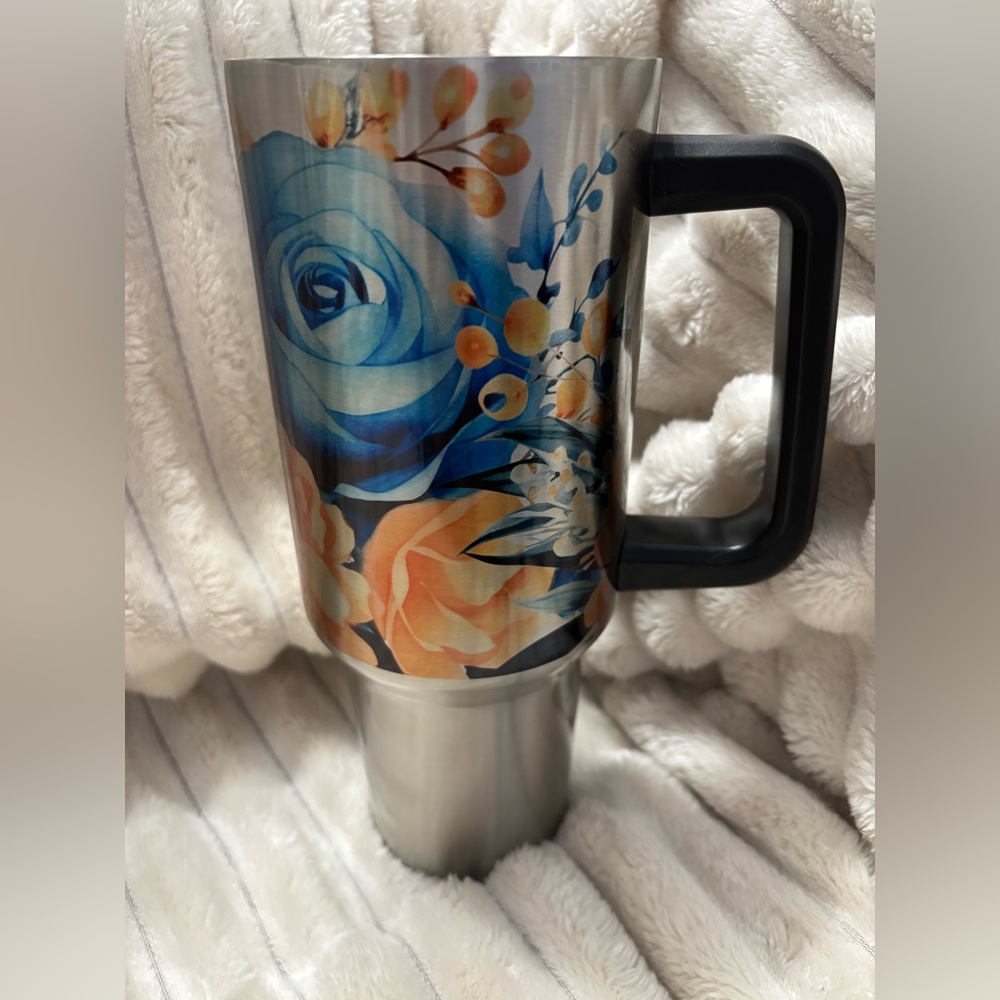 SPECIAL NEW 40 oz Floral Stainless Steel Travel Mug
